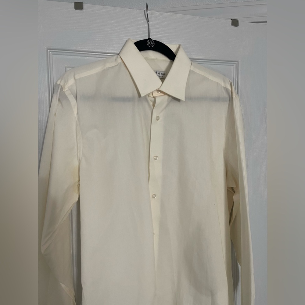 Modena Button Down Off White/Pale Yellow - image 1